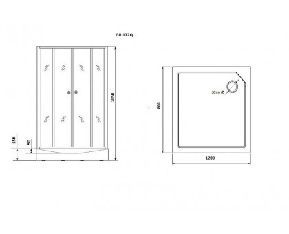 Душевая кабина Grossman GR172QL Classic 120х80 см