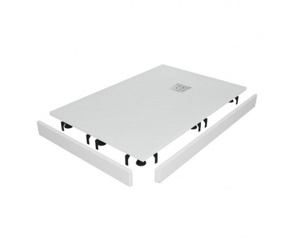 Душевой поддон RGW ST-W 80x100 см, прямоугольный, искусственный камень, белый (Комплект)