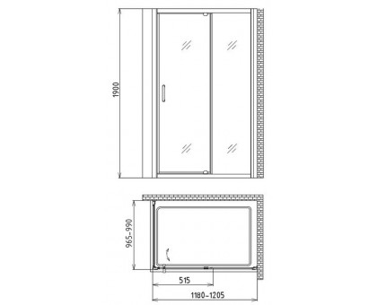 Душевой уголок Gemy Sunny Bay S28191BM-A100M 120х100 см