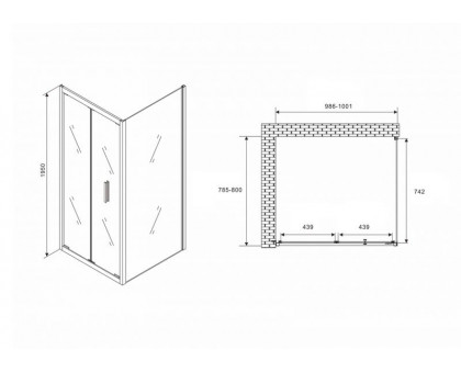 Душевой уголок ABBER Sonnenstrand AG07100-S80