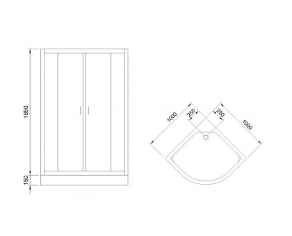 Душевой уголок Royal Bath RB 100HK-C-CH 100х100 см, с матовыми стеклами