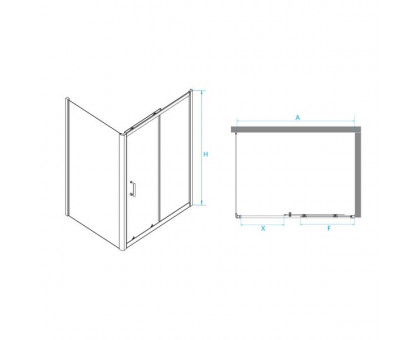 Душевой уголок RGW PA-74 (PA-14 + Z-050-2) 170x120, прозрачное стекло
