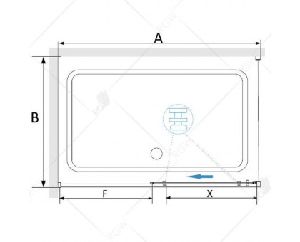 Душевой уголок RGW SV-42B (SV-12B + Z-050-2B) 120x70, прозрачное стекло
