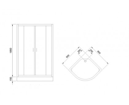 Душевой уголок Royal Bath RB 90HK-T 90х90 см, с прозрачными стеклами