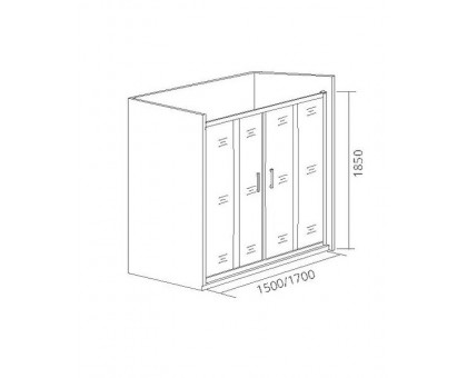 Душевое ограждение Good Door LATTE WTW-TD-170-G-WE 170 см