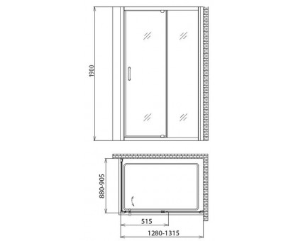 Душевой уголок Gemy Sunny Bay S28191D-A90 130х90 см