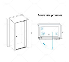 Душевой уголок RGW PA-32 (PA-02 + Z-12 + A-11) 70x70, стекло шиншилла